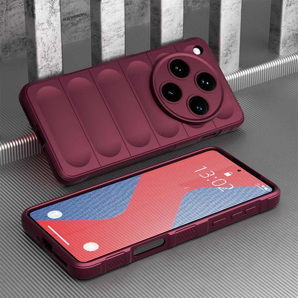 KEYSION Nárazuvzdorný matný kryt pro OPPO Find X8 Pro 5G Protiskluzový měkký silikonový zadní kryt pro telefon OPPO Find X8 Pro