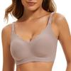 Women's Seamless Push Up Bra Wirefree Full Coverage Minimizer Bra for Large Bust Daily Comfort Support