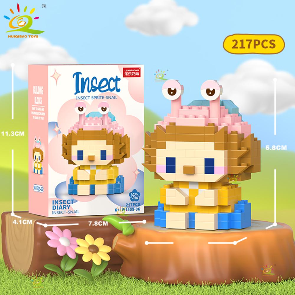 Mini Cute Insect Micro Building Blocks 3D Diamond Model BEE Snail Brick DIY City Construction Toy for Children Kid Gift