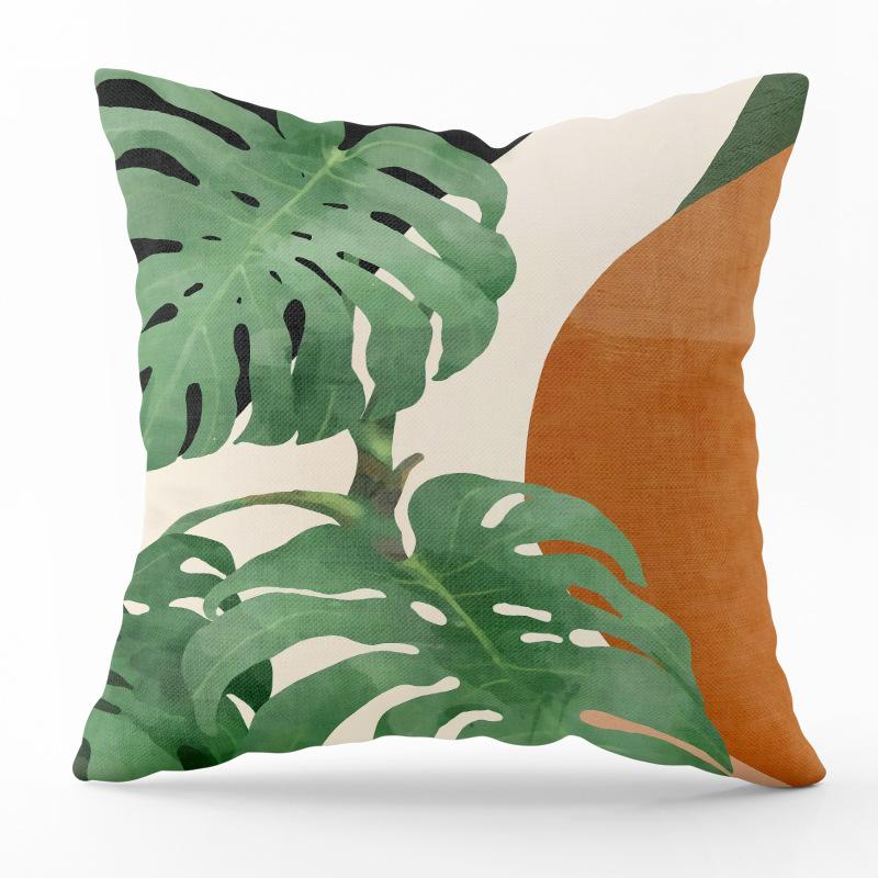 Abstract Plant Print Pattern Square Cushion Pillowcase For Home Living Room Sofa Bedroom Decoration Throw Pillow