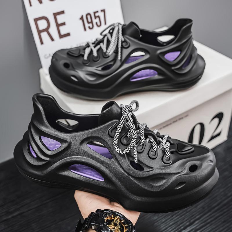 Мужская весенняя мода, повседневная, классическая обувь с круглым носком, дышащая, мужская обувь с дырками 40