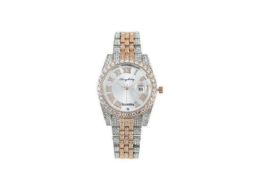 Roman Numeral Diamond Women's Quartz Watch - Fashionable New Design