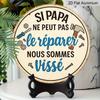 2D Flat Father's Day Themed Aluminum Pendant, Available in Various Sizes. Featuring Fun French Quotes and Quirky Tools, It's An Ideal Choice for Home