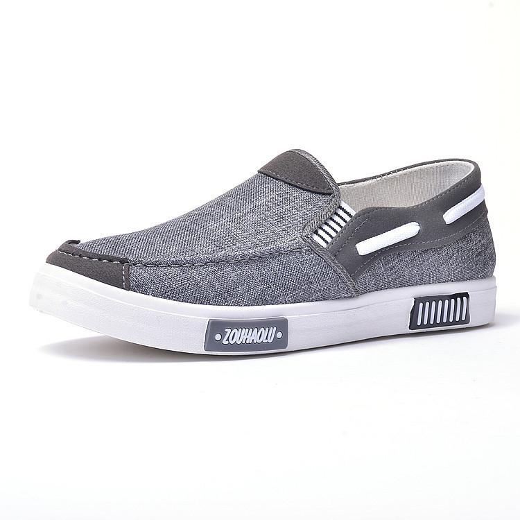 Canvas shoes summer new lazy men's shoes cloth shoes breathable lightweight soft sole casual shoes single shoes
