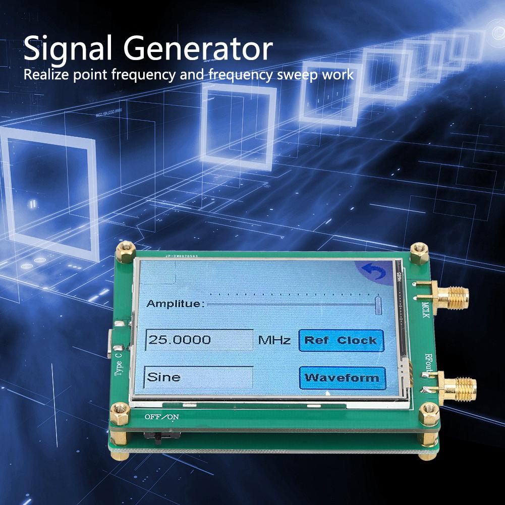 AD9833 TFT Full Touch Screen Signal Generator DDS Source Dot Frequency for Sine  Triangle  Square