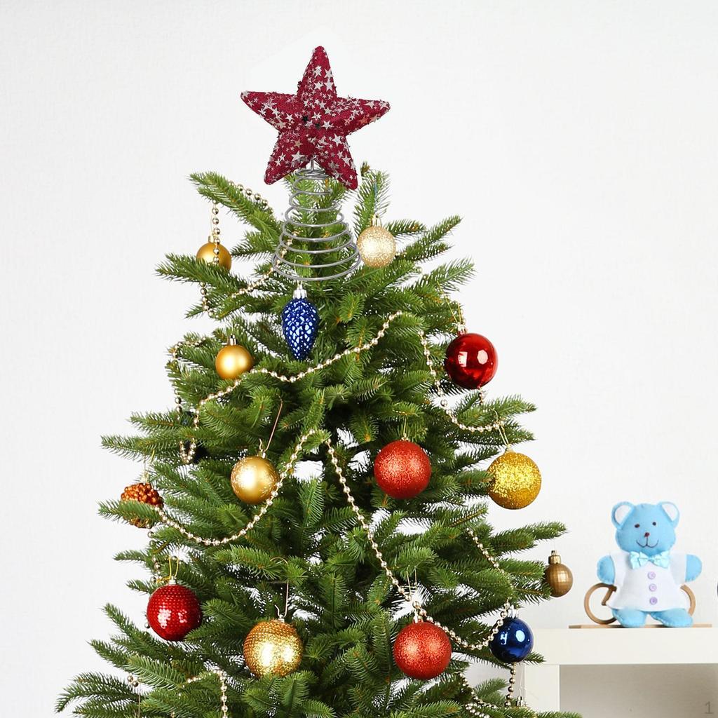 Christmas Tree Topper Decoration Romantic Unique Star Treetop Xmas Decor for Cafe