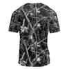 Herren Casual Hemd mit Knöpfen Kurzarm Leicht Atmungsaktiv Camouflage-Print