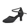 Moderne Latein-Tanzschuhe für Damen, Weiche Sohle, Mittelhoher Absatz, Zehenkappe, für Erwachsene und Große Kinder