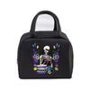 Skull Reading Books Print Lunch Bag Men and Women Vintage Style Graphics Thermal Handbags Thickened Insulation Lunch Box Bag