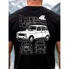 Sisidsi Dsgn Vintage 4L T-Shirt Classic Car Retro Icon Outdoor Leisure Breathable All Seasons Unisex Crew Neck Slight Stretch Fabric Outdoor Leisure