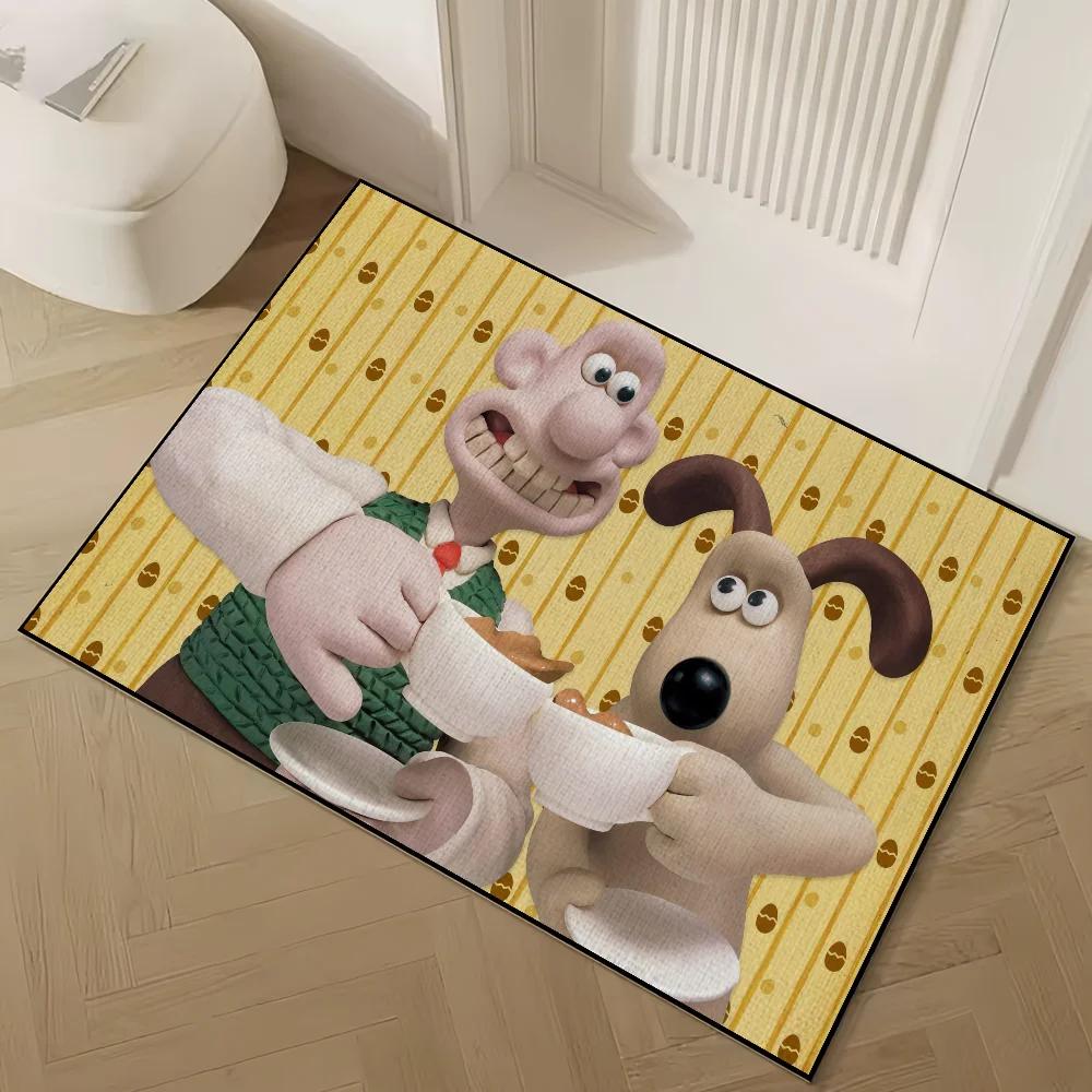

Cartoon W-Wallace G-Gromit Dog Door Mat Welcome Non-slip Floor Bedroom Kitchen Bath Balcony Hallway Rug Home Decoration Carpet 60cm x 90cm