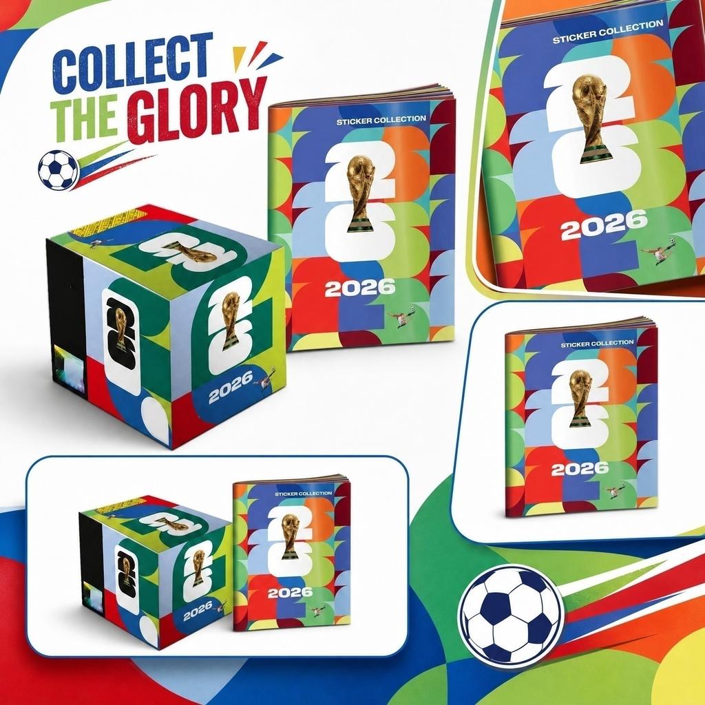 Panini FIFA World Cup 2026 Sticker Collection 50 Packs Plus Official Sticker Album Set Suitable for Collecting and Organizing Stickers