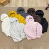 Womens Short Puffer Cotton Jacket Winter Slim Fit Lightweight Hooded Coat Couple Fashion Outerwear