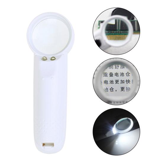 1 Set Praktisk Professionell Oberoende Belysning Handhållen Förstoringsglas Mini Fickförstoringsglas Lässtöd