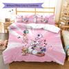 Diddl Pattern Bedding,Quilt Set Quilt Cover Pillowcase Home Birthday Gift (1 * Duvet Cover + 2 * Pillowcase, Without Core)