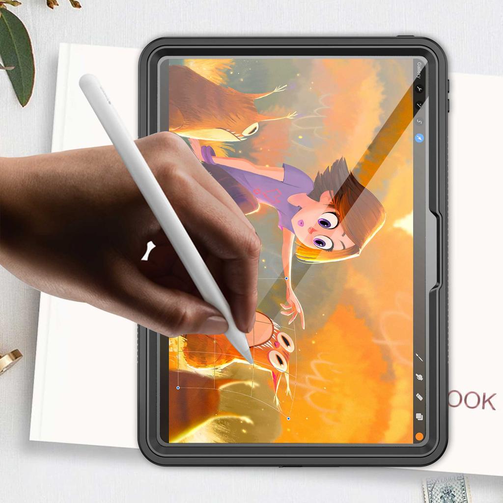 For iPad Pro 11 (2024) PC+PET+TPU Tablet Case IP68 Waterproof Anti-Drop Shell