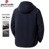 Pierre Cardin Men's Milk Silk Anti-Wrinkle Detachable Hood Jacket