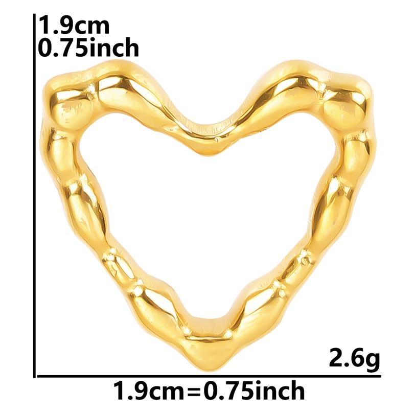 Love Stainless Steel Charm For Earring Making Supplies 6pcs Heart Jewelry Pendants Fashion Accessories DIY Couple Gift Bedeltjes