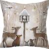 Nordic Christmas Snowman Pillowcase Linen Sofa Cushion Pillowcase New Style Christmas Pillowcase