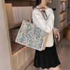 Large Capacity Cotton Linen Handbag Fashion Commuting Underarm Bag for Women Casual Tote
