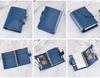 Portable Crocodile Pattern Leather Notebook with Card & Cash Slots