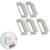 5pcs 64mm Locking Plate Stainless Steel Door Lock Latch Strike Plate Quick Installation Door Hardware Accessories