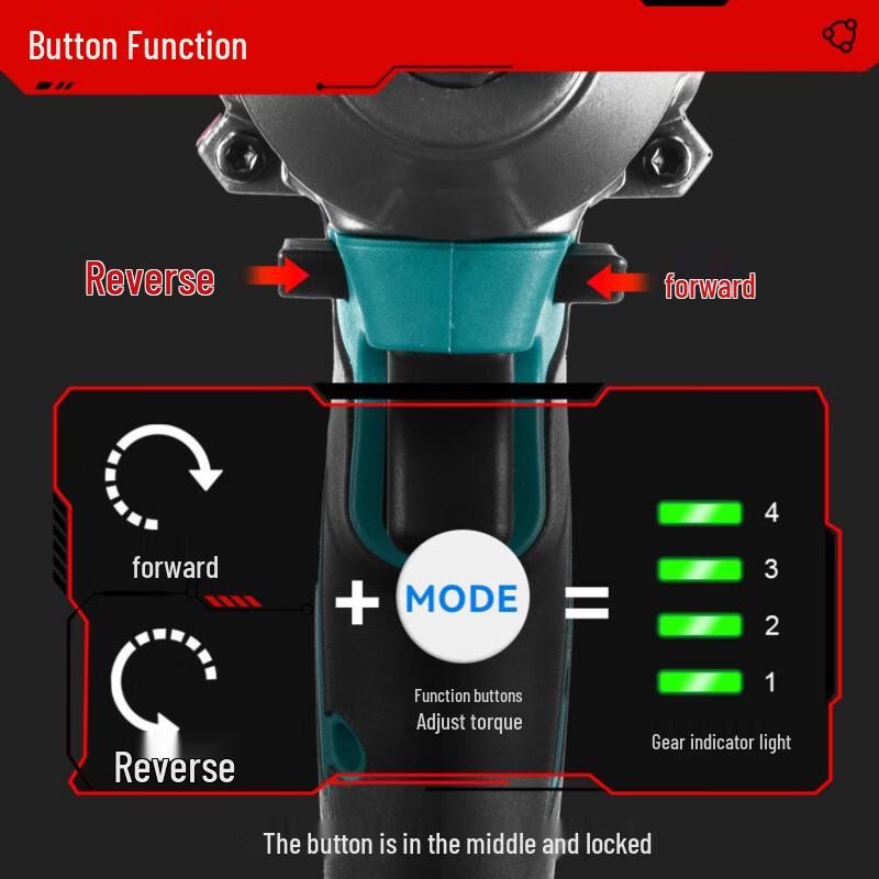 Banjue 700Nm Cordless Brushless Impact Wrench CN Plug (adapter Included)