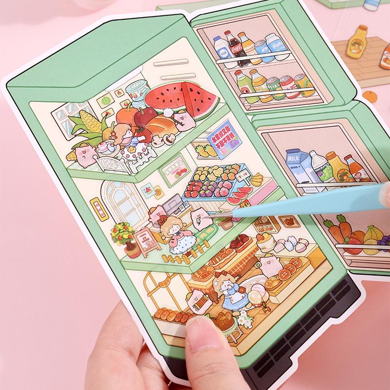 3D Landscape Stickers Underwater World Summer Stall Cute Journaling Scrapbooking