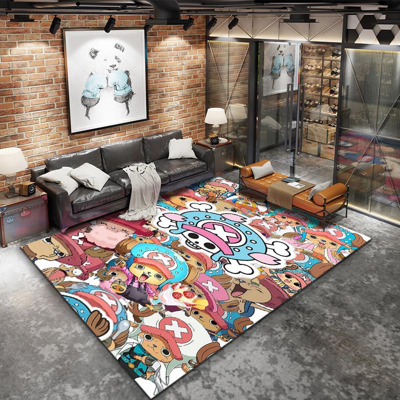 Tony Tony Chopper Teppich für Wohnzimmer Schlafzimmer Zuhause Sofadekoration, rutschfeste Spielmatte für Kinder