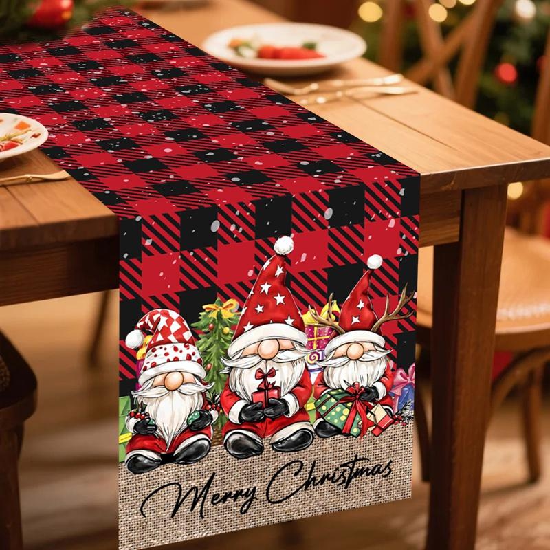 Polyesterový vánoční běhoun na stůl Veselé Vánoce Dekorace pro domácí výzdobu 2025 Vánoce Navidad Notal Noel Dárky Nový rok 2026