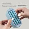 Multifunctional Hands-Free Soap Dish with Drain and Roller Design