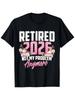 This Retirement T-Shirt for Men, Featuring a Floral Design And The Phrase 'Not My Problem Anymore, '
