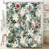 Vintage Floral Printed Bath Shower Curtain Waterproof Bathroom Decoration Decor Home Textile Fabric Wall Hanging Waterproof Tile