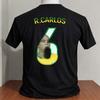 Roberto Carlos Brazil Player Worldcup Cartoon Shirt Graphic Number Black Color