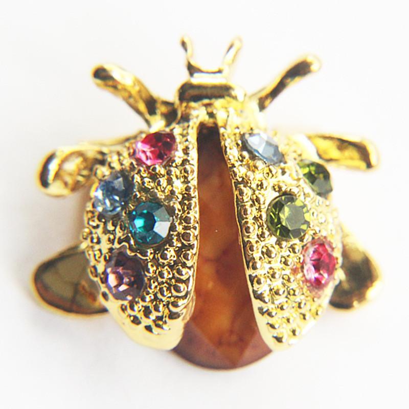 Cartoon Insect Brooch For Women And Men With Sparkling Alloy Finish Spring
