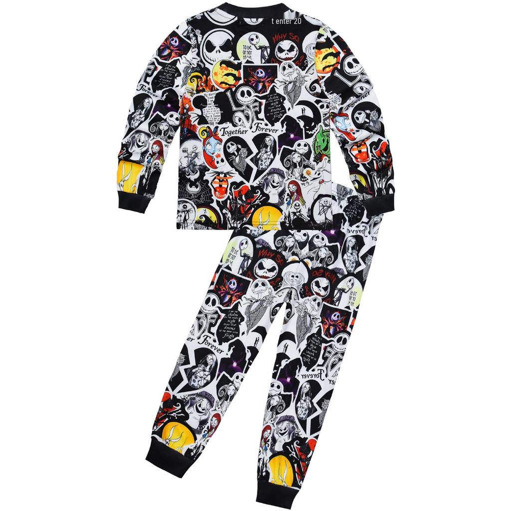 Fright Doll Halloween Cosplay Set: Kids' Long Sleeve Medium & Large Home Wear 7771