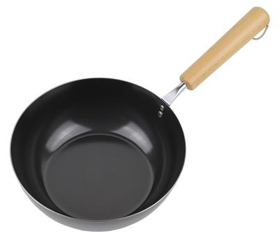 Pearl Metalltopf, 20 cm, Holzgriff, IH-kompatible Bratpfanne aus Eisen, tief, aus Eisen, Handwerker, hergestellt in Japan, Pfannengerichte, HB-1964