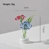 Handmade Glass Mini Flower Ornament Art Glass Artificial Flower With Small Vase Tabletop Decoration For Home Desktop Gift