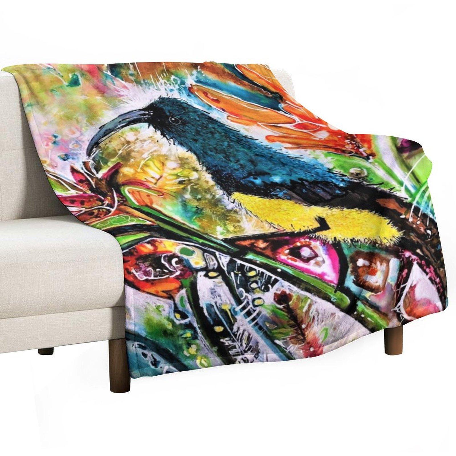 Akahi Sunbird Throw Blanket halloween Plush Luxury Brand Personalized Gift Blankets 30x40in