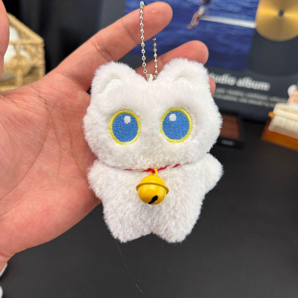 Best-Selling Squeaky Black Cat Plush Keychain - Cute Kitten Ornament Keyring for Couples