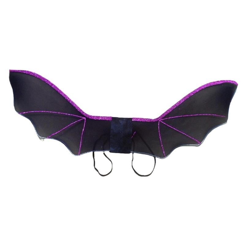 3Pcs Bat Wing Tutus Dress Headband Set Halloween Vampires Cosplay Costume Set for Kids Girls Bat Costumes Accessories