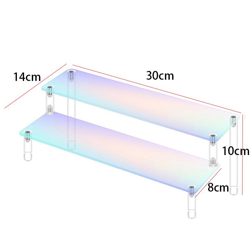 Clear Acrylic Soild Wood Display Stand for Amiibo Funko POP Figures,Cupcake Cosmetic Nail Polish Jewelry for Display Riser Shelf