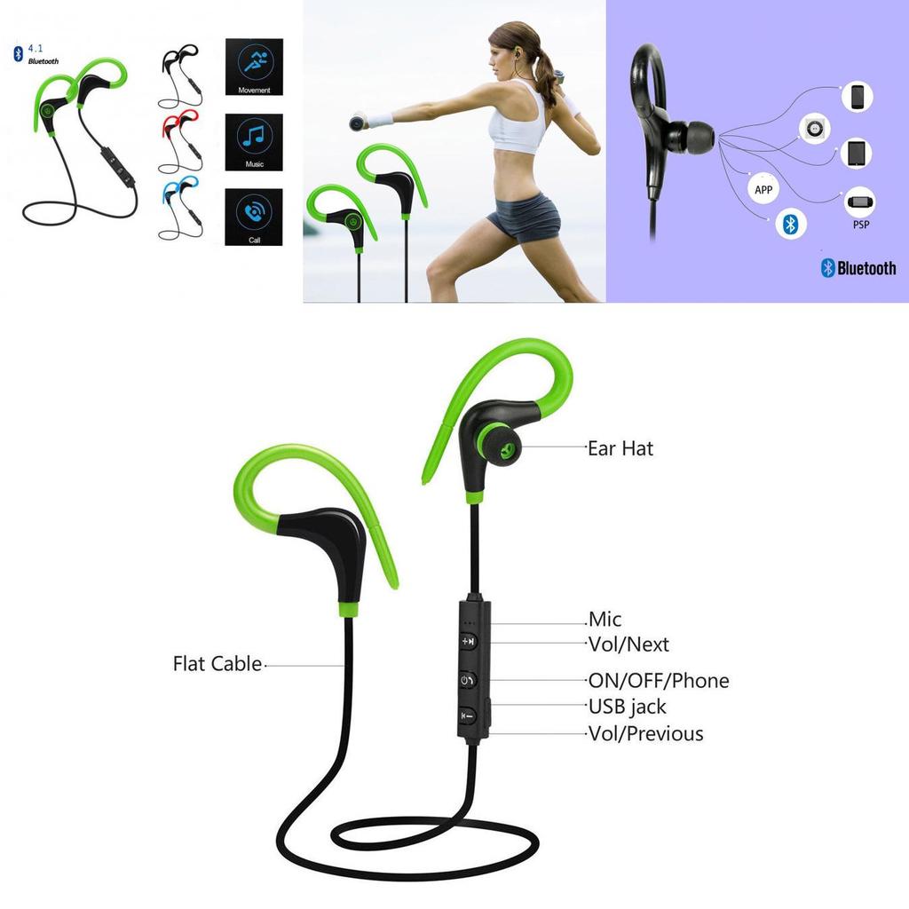 Universal Bluetooth 41 Wireless Stereo Earphone Earbuds Sport Headphone Headset