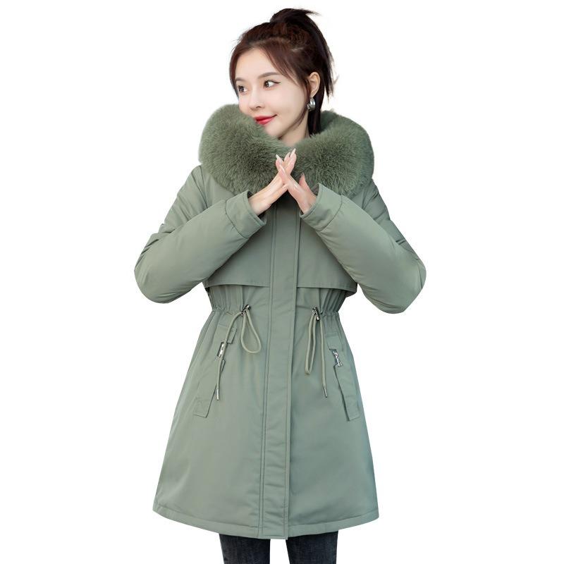 Medium and long women's winter new versatile warm cotton-padded clothes fashionable and thin cotton-padded jackets women's jackets