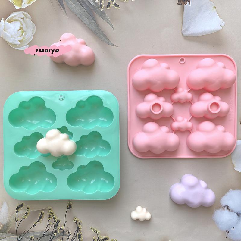 8-Cavity Cloud Shaped Silicone Mold for Candy Chocolate Pudding Dessert & Cake Baking Kitchen Tool for Candle And Soap Making