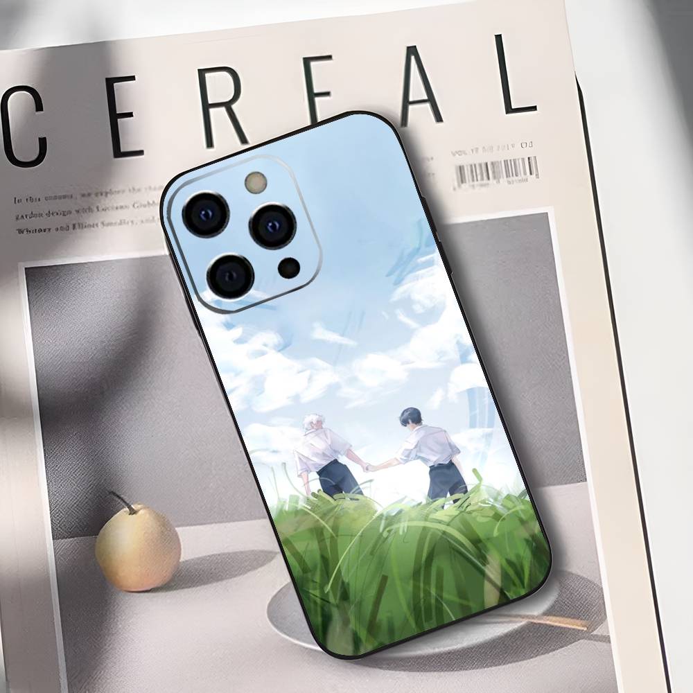 Summer Hikaru D-Died Black Silicone Soft Phone Case for iPhone 17/16/15/14/13/12/11/Plus/Pro/Max/Plus/XS
