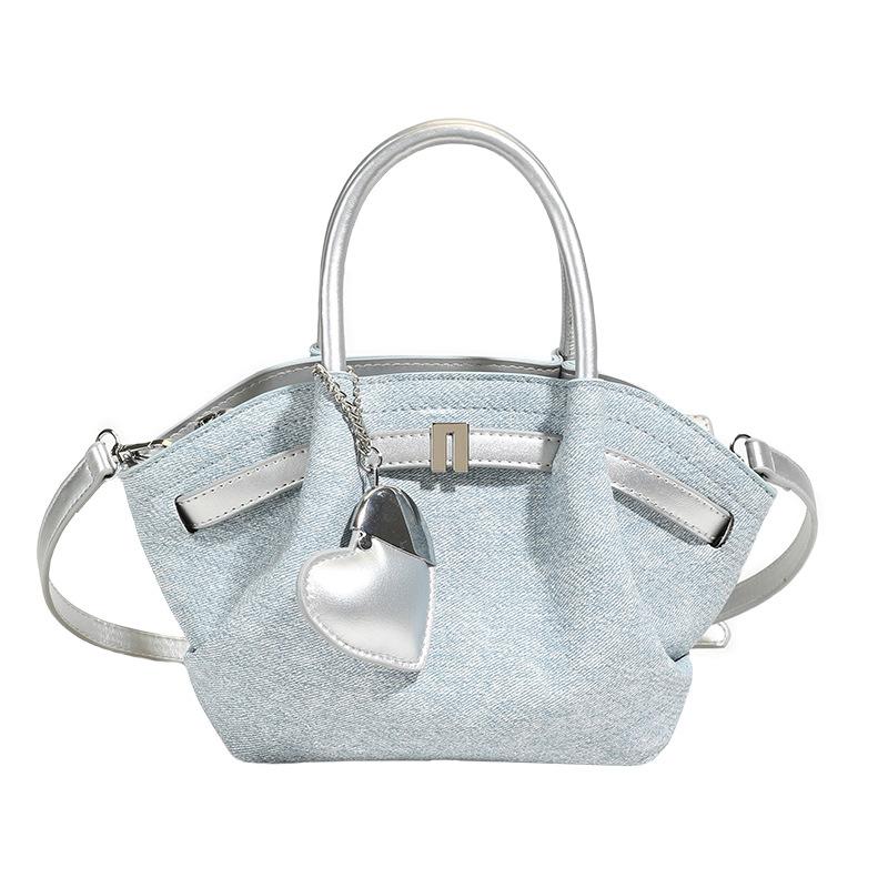 Korean senior sense of bucket shape soft and durable fashion exquisite new light luxury commuting slanting cross shoulder handbag