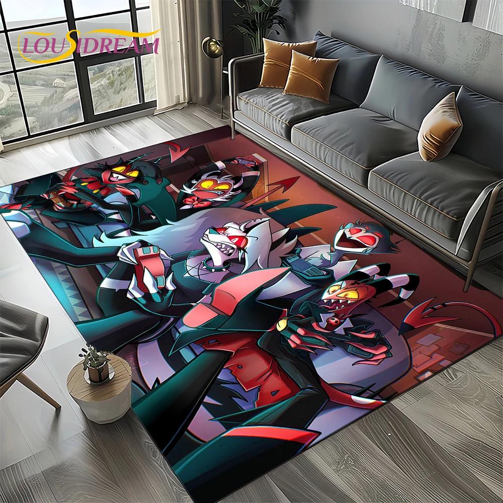 2025 H-Helluva Boss Blitzo Cartoon Carpet Rug for Bedroom Living Room Home Sofa Decoration,kids Game Play Decor Floor Mat Gift
