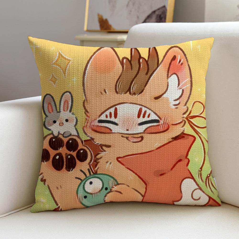 Magical Cute Fabulous BeastsS Cushion Cover Breathable and skinfriendly linen pillowcase square removable and washable cushion