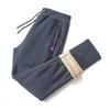 Winter Lambswool Warm Casual Pants Men's Fitness Jogging Sweatpants Male Bottoms Fleece Straight Trousers M-5XL